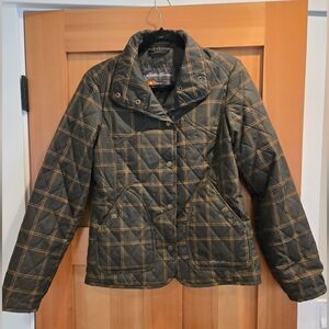 Eddie Bauer Sport Shop Plaid Quilted Jacket. Ladies Size S